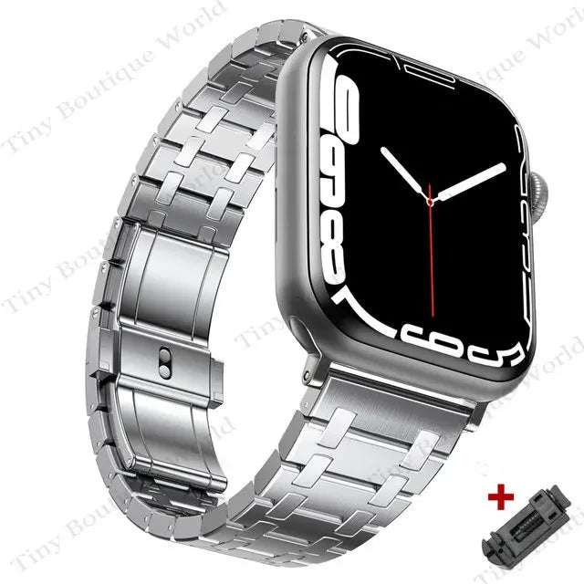Luxury band for Apple Watch band 46mm 49mm 44mm 45mm 42mm 41mm Stainless Steel band For Apple Watch Ultra Series 10 9 8 7 6 5 SE