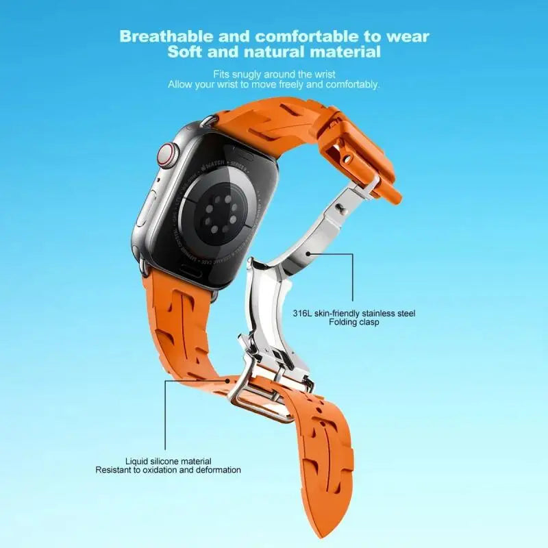 Kilim Single Tour band For Apple Watch band 45mm 44mm 41mm 38mm Folding Buckle Silicone band Apple Watch 10 46mm 42mm Ultra 2 49mm