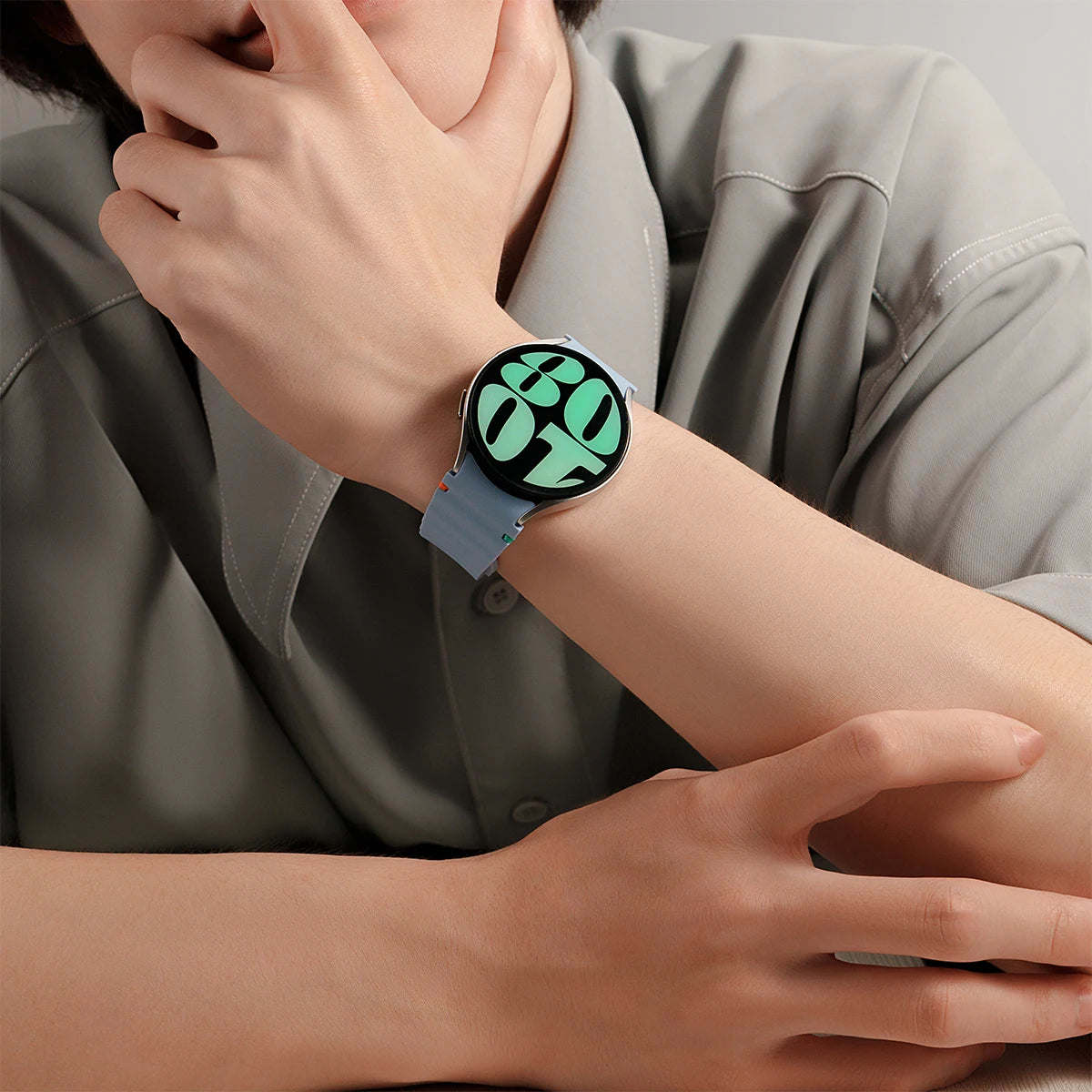 Original Silicone Strap for Samsung Galaxy Watch 7 6 5 4 40mm 44mm 5Pro 45mm Bracelet for Galaxy Watch 4 6Classic 43mm 47mm Band