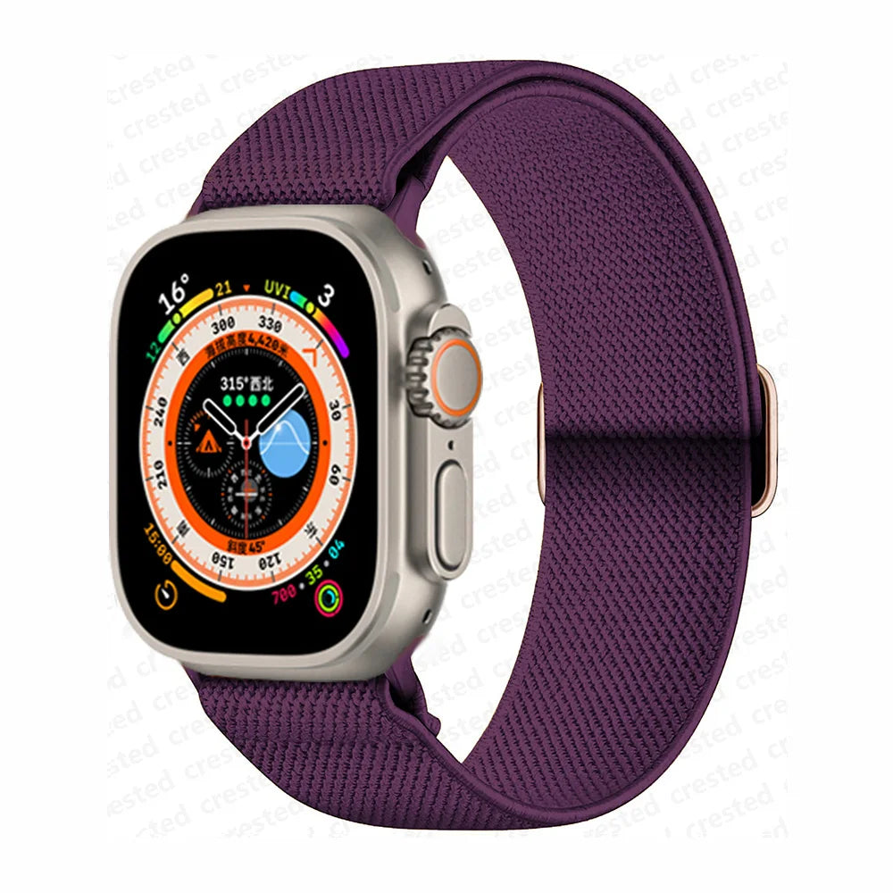 Scrunchie band for Apple Watch band 45mm 44mm 40mm 41mm 42mm 46mm 49mm Elastic Nylon band Apple Watch Series 10 9 8 7 SE Ultra 2