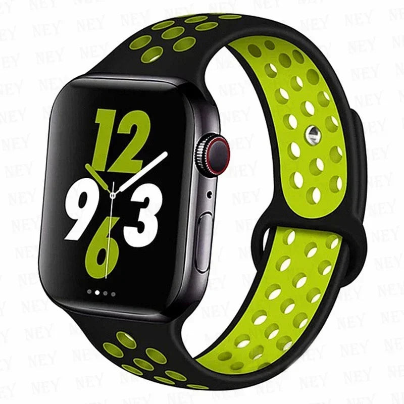 Sport band For Apple Watch band 45mm 49mm 44mm 40mm 41mm 42mm 46mm Silicone band Apple Watch Ultra 2 Series 10 9 8 SE 7 6 5 4 3