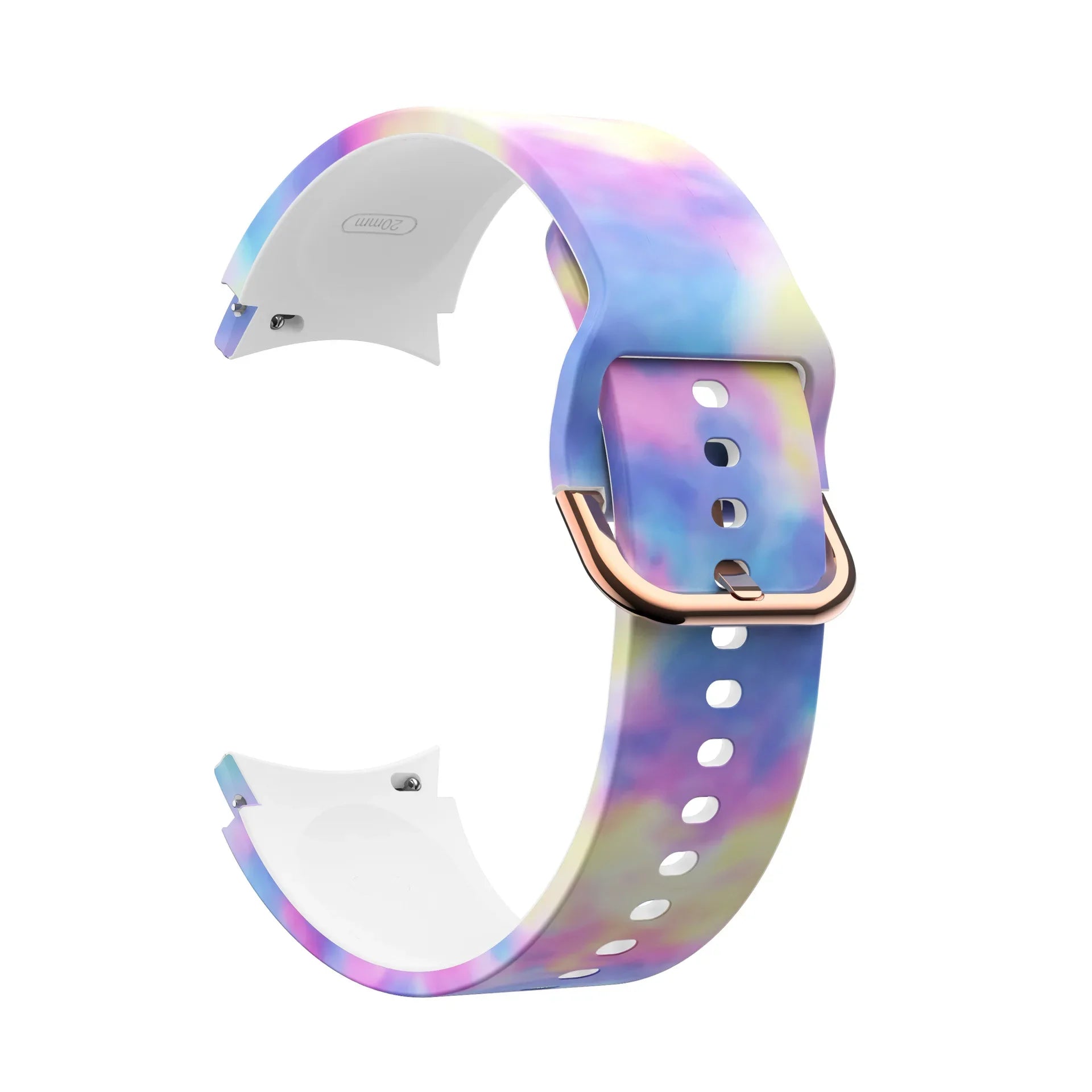 Printed Silicone Strap For Samsung Galaxy FE 4/5/6/7 40mm 44mm Colors Bracelet Watchband For Watch 4-6 Classic 47mm43mm 46mm42mm