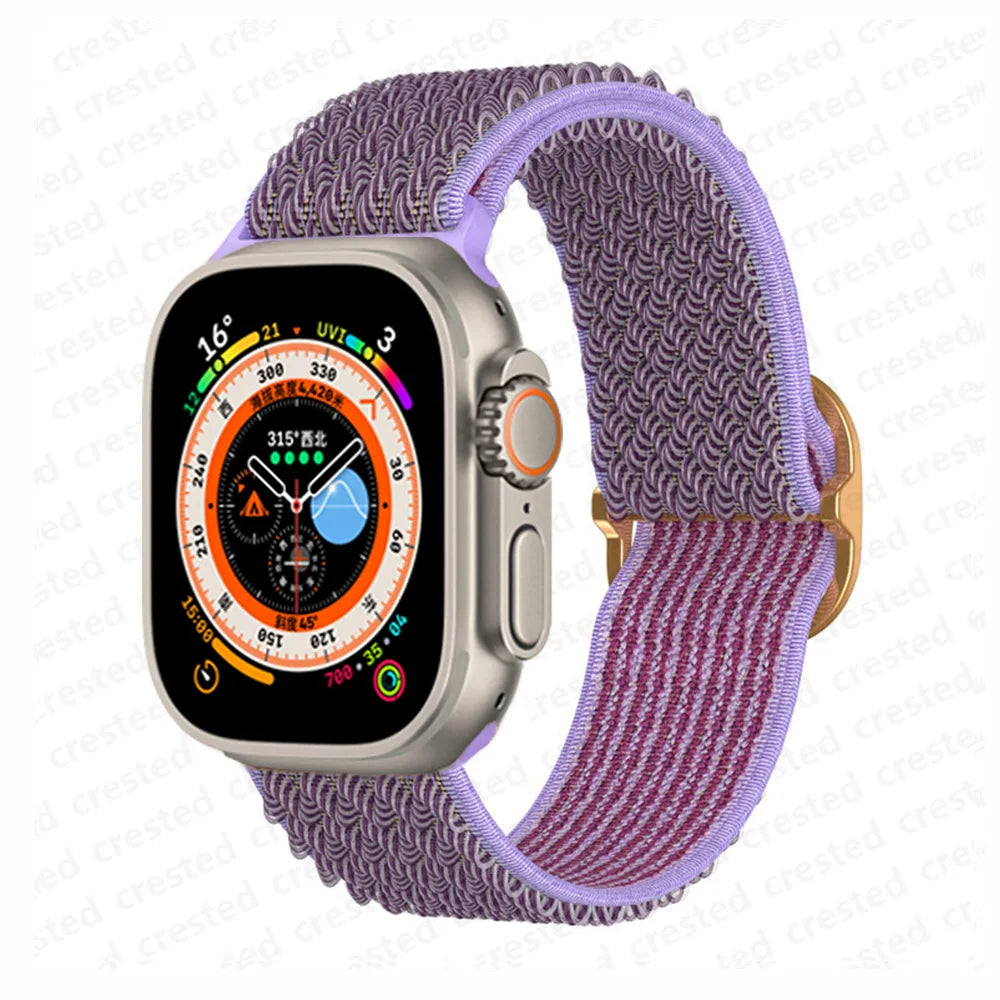 Scrunchie band for Apple Watch band 45mm 44mm 40mm 41mm 42mm 46mm 49mm Elastic Nylon band Apple Watch Series 10 9 8 7 SE Ultra 2