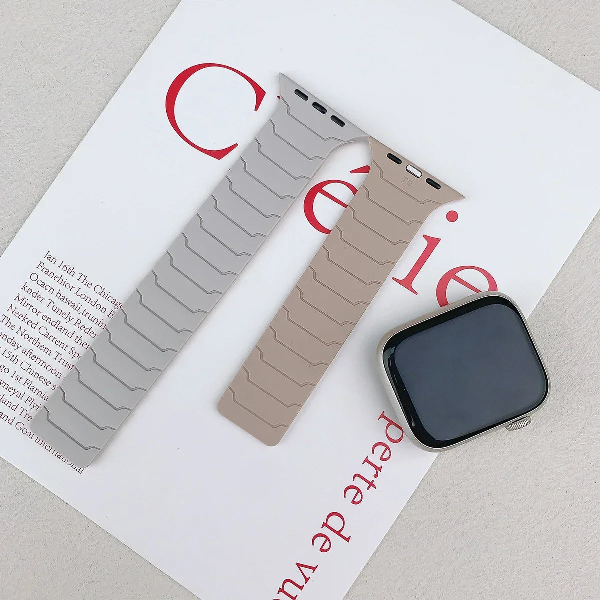 Magnetic band for Apple Watch band Ultra 2 49mm 46mm 44mm 41mm 45mm 42mm Silicone band Apple Watch Series 10 9 8 7 6 5 4 SE band