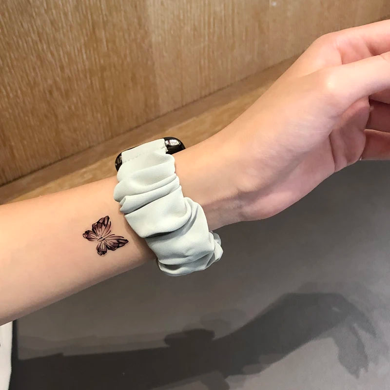 Scrunchie Strap for Samsung Galaxy Fit 3 Nylon Solo Loop Bracelet For Samsung Galaxy Fit3 SM-R390 Accessories