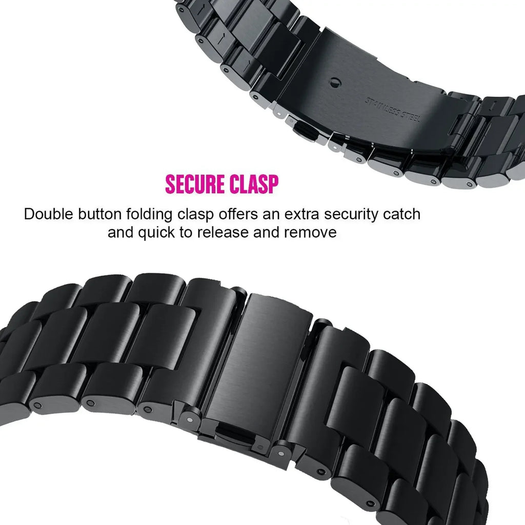 22mm 20mm Strap for Samsung Galaxy 7 6 5 4 40/44mm 6Classic Gear S3 Active2 Stainless Steel Bracelet for Huawei GT3 4Pro Amazfit