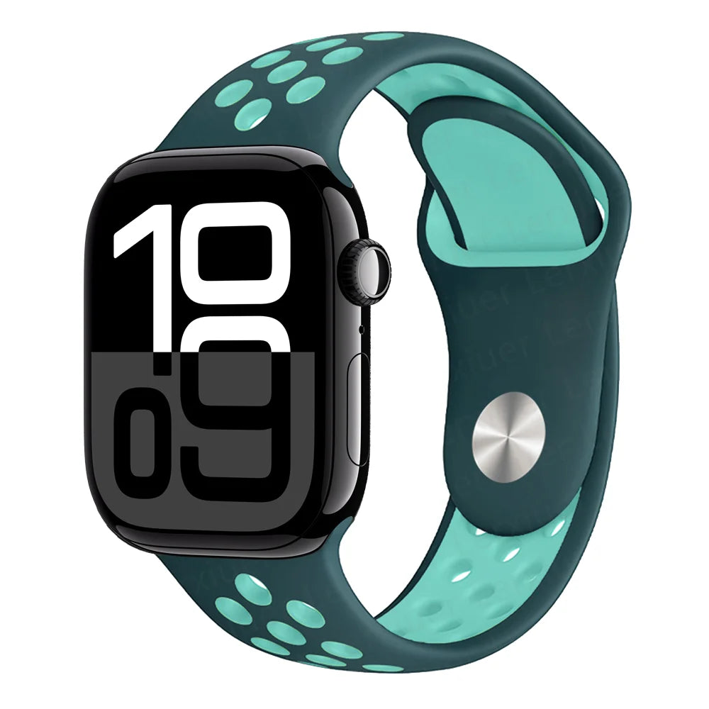 Official band For Apple Watch band Ultra 2 40mm 44mm 46mm 49mm 41mm 42mm 45mm Silicone band correa Apple Watch 11 10 9 8 7 6 SE3 band