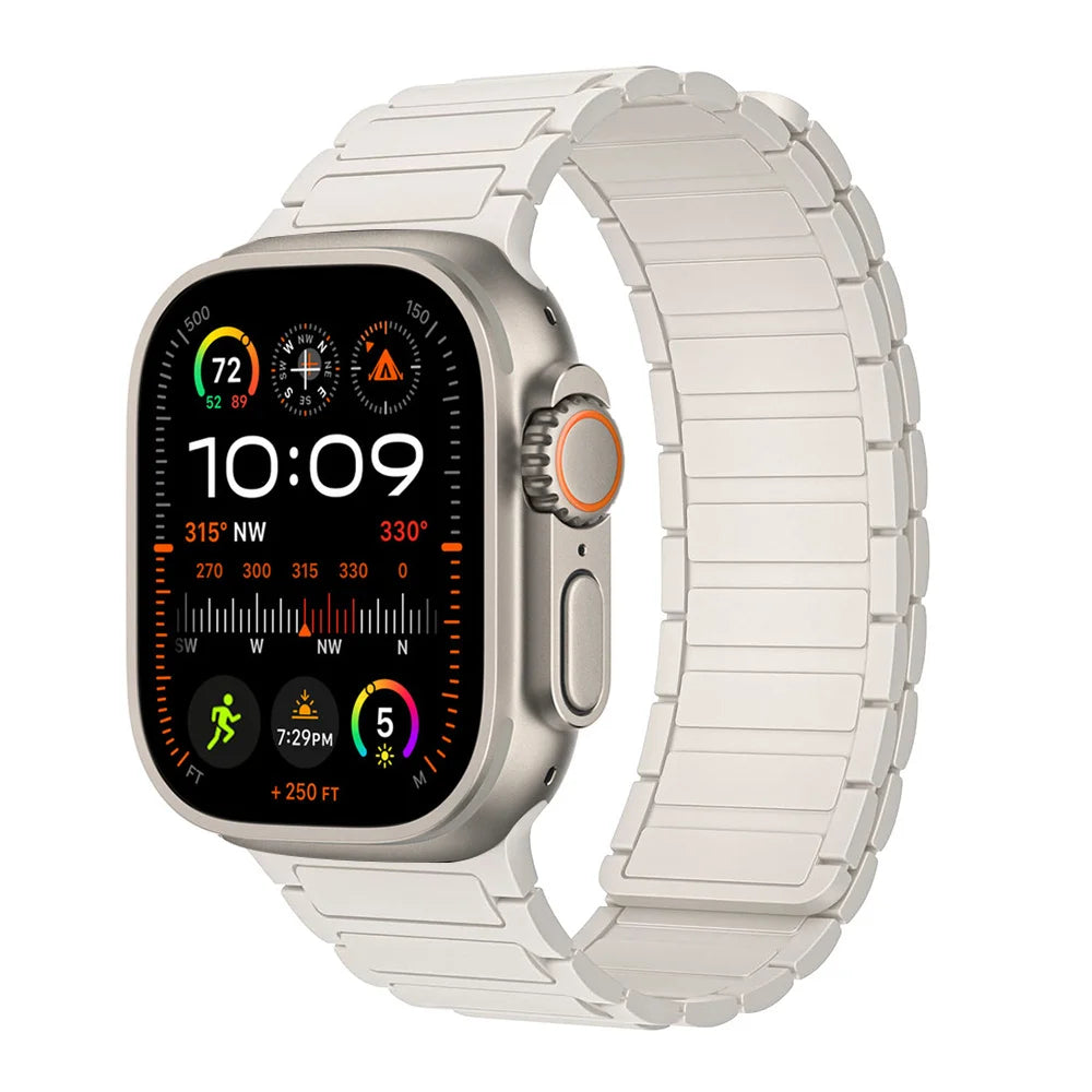 Magnetic band For Apple Watch Ultra 2 49mm 44mm 45mm 38mm 42mm 41mm belt Silicone band Apple Watch Series 8 7 6 5 9 SE 40mm band