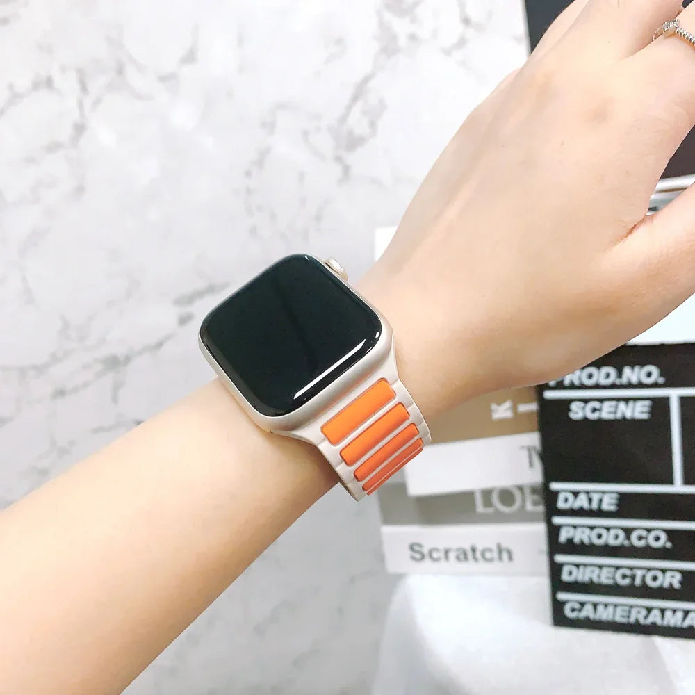 Silicone band for Apple Watch 10 band 46mm 45mm 44mm 49mm 42mm 40mm 38mm correa band Apple Watch Series 9 8 7 6 5 SE Ultra 2 band