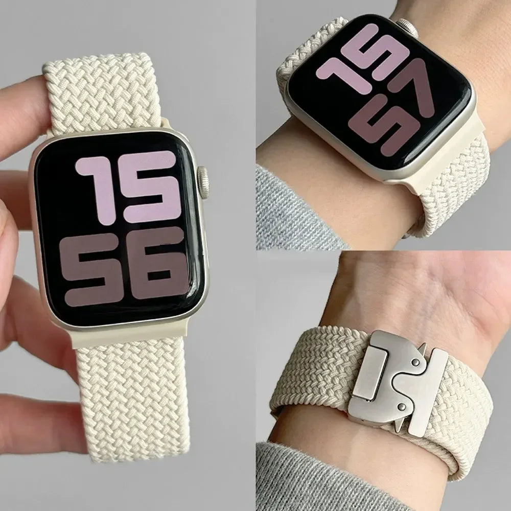 Parachute Nylon band For Apple Watch Ultra 2 11 10 9 8 7 6 5 4 SE Braided Durable Wristband Apple Watch 49mm 46mm 45mm 42mm 44mm 40mm 41mm