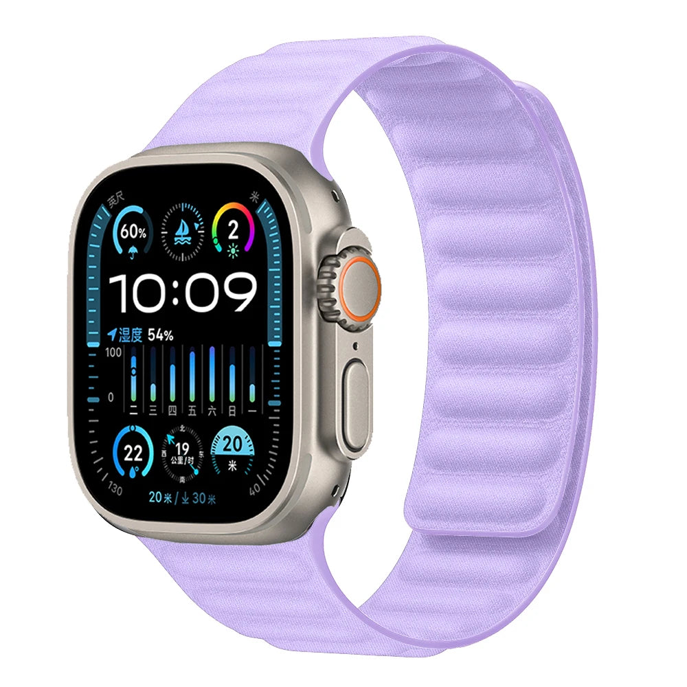 Silicone band for Apple Watch Ultra 3 2 49mm 11 10 9 8 7 45mm 41mm 42mm 46mm band Magnatic band Wristband Apple Watch 6 SE Belt