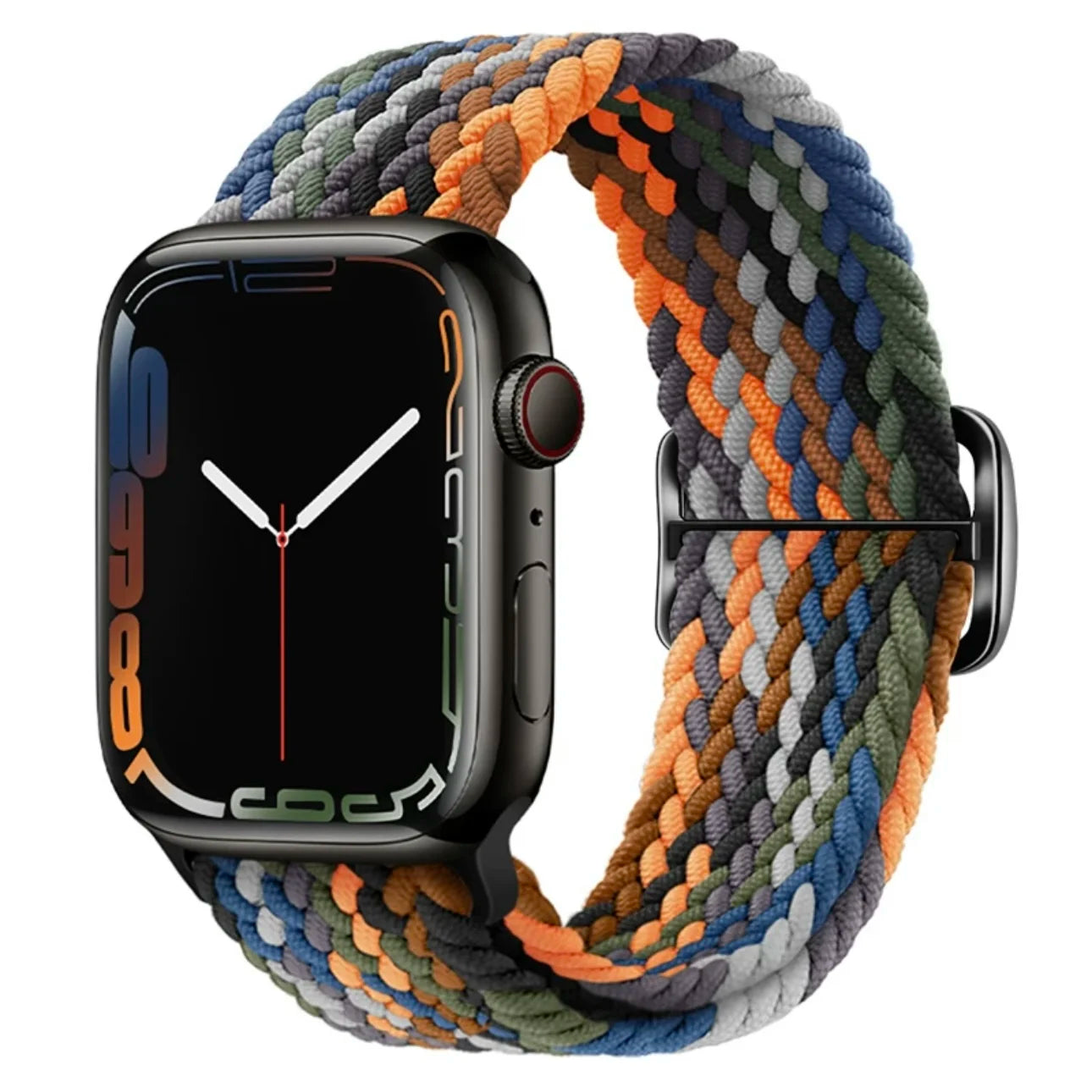 Braided Loop For Apple Watch band 49mm 44mm 45mm 41mm 42mm 38mm 40mm Elastic Solo band Apple Watch Ultra Series 7 SE 3 6 8 Band