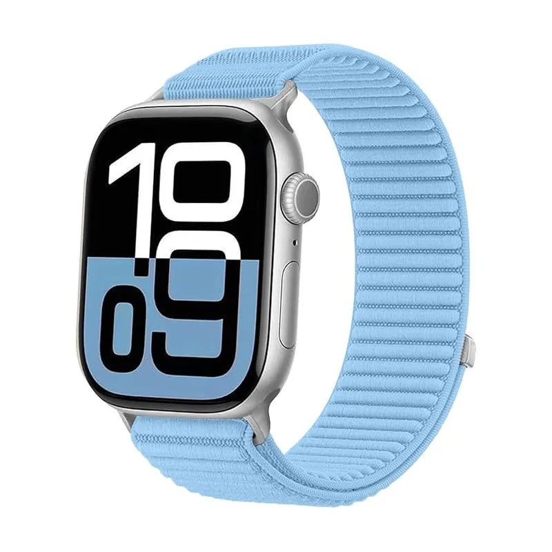 Nylon loop for Apple Watch band Series 10 9 8 7 6 5 4 SE Ultra2 49mm 46mm 45mm 44mm 42mm 41mm 40mm Belt band Correa Apple Watch band
