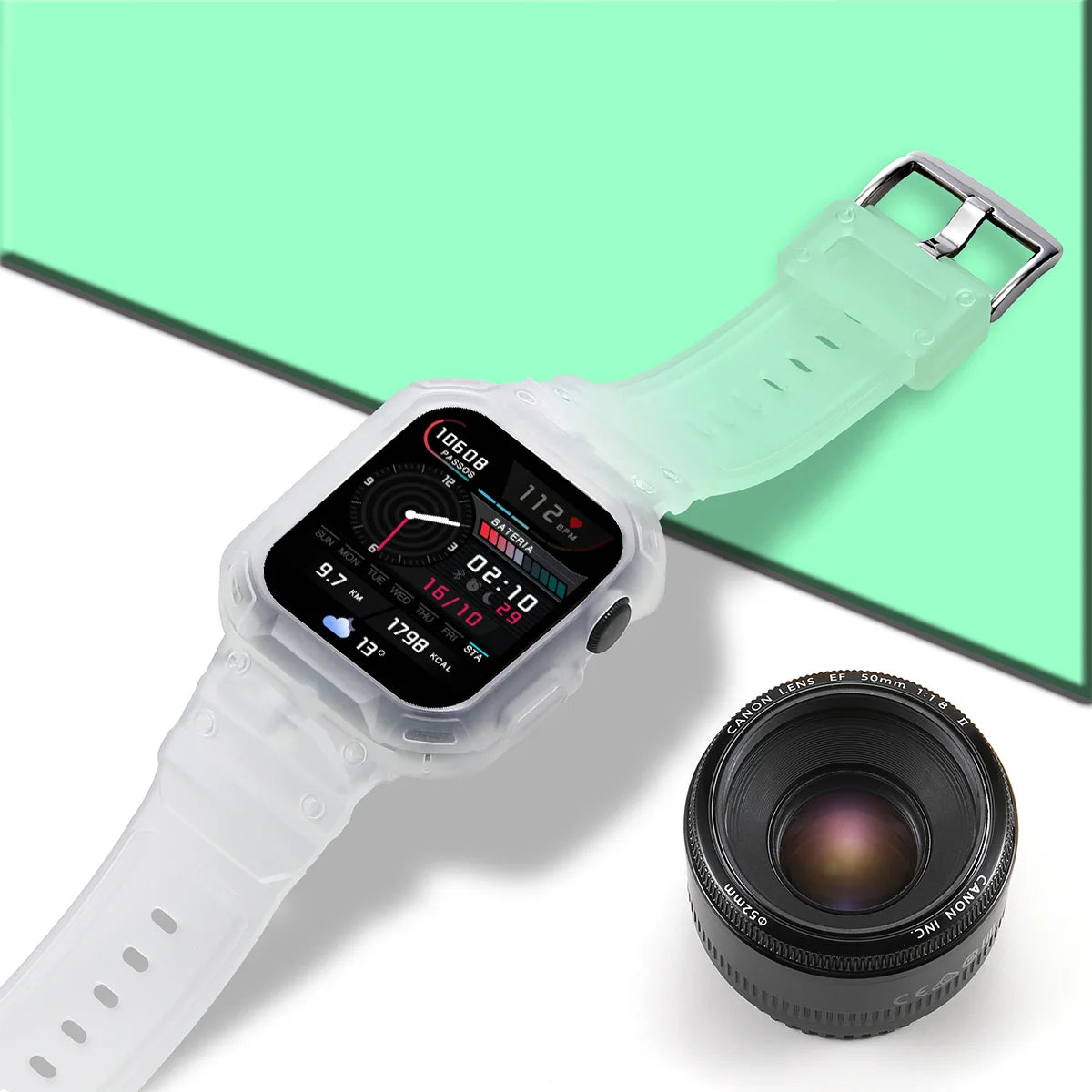 For Apple Watch Series 10 46mm 42mm Sport Protective Replacement Wristband Apple Watch Series 10 Retrofits band Case One piece