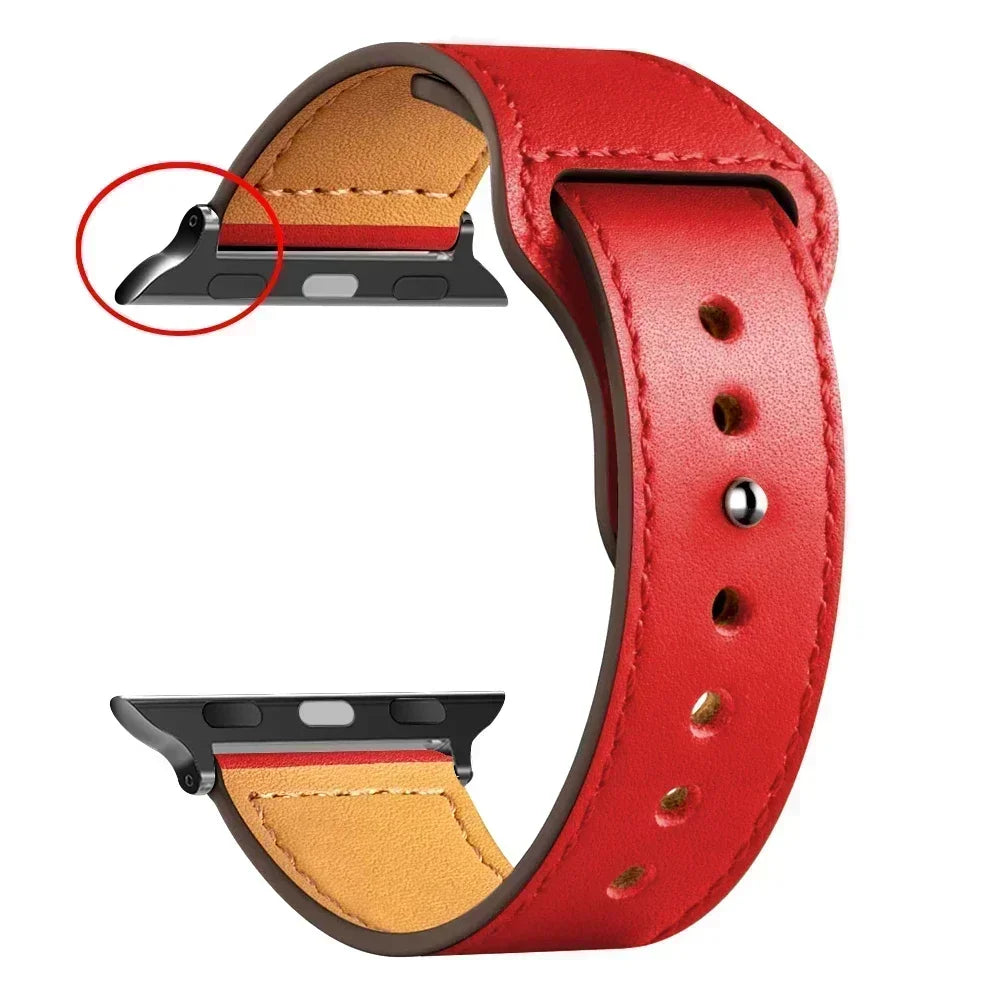 Sport loop Leather band For Apple Watch band 41mm 45mm 42mm 46mm 40mm 44mm band Apple Watch Series 10 9 8 7 4 5 6 SE Ultra 2 49mm