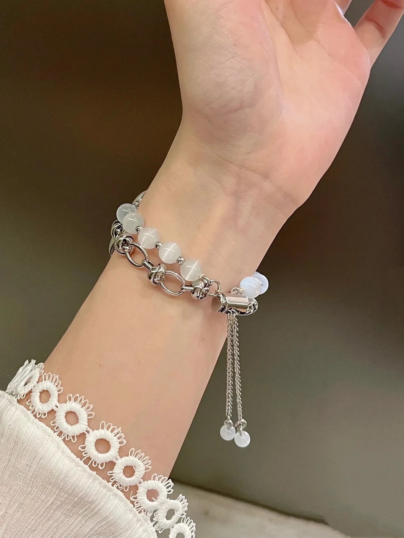 Elegant Beads Link band For Apple Watch band For Women 38mm 40mm 41mm 42mm 44mm 45mm 46mm 49mm