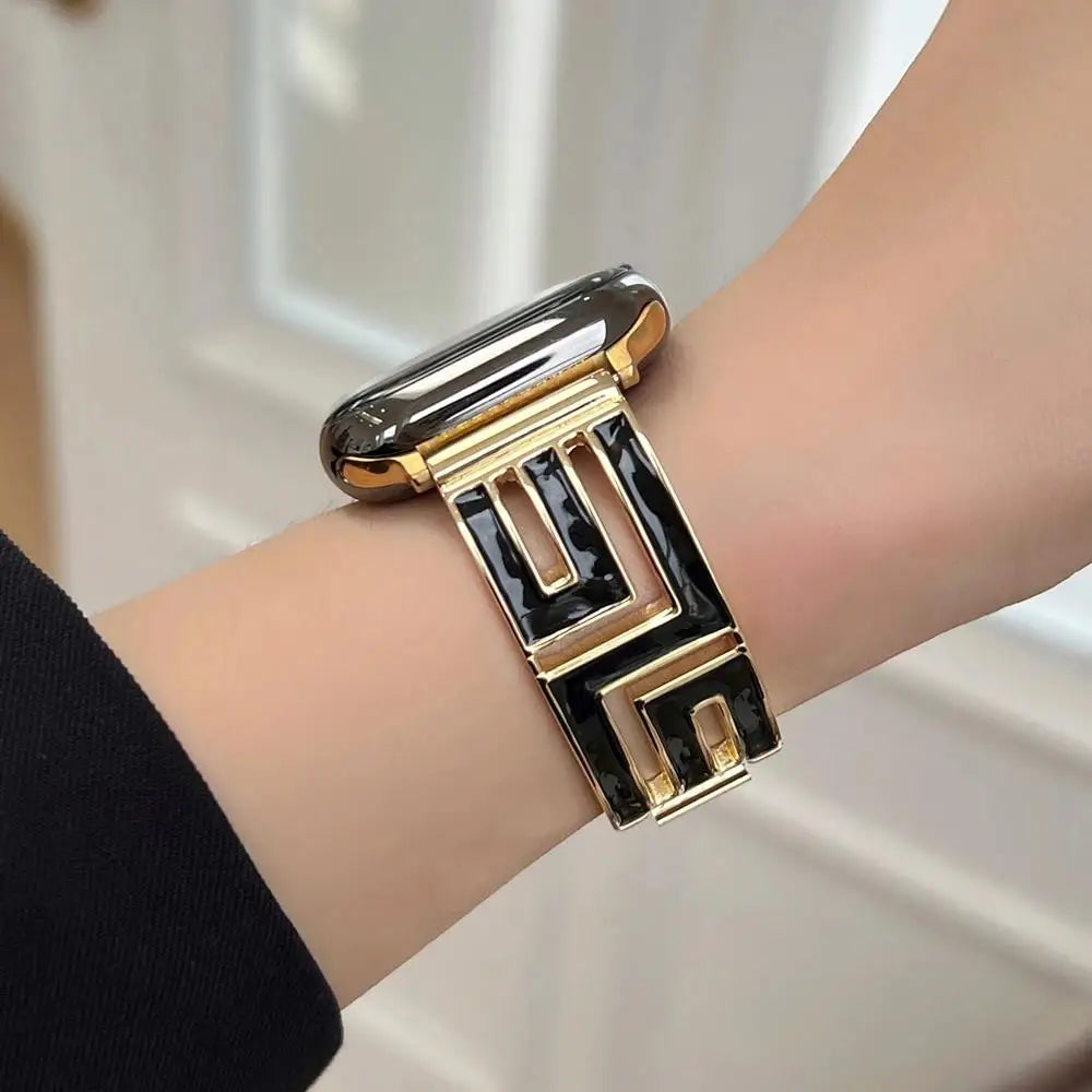 Luxury metal band for Apple Watch S10 46mm 42mm Ultra 2 49mm 9 8 7 45mm 41mm Women band for Apple Watch SE 6 5 4 40mm 44mm 38mm