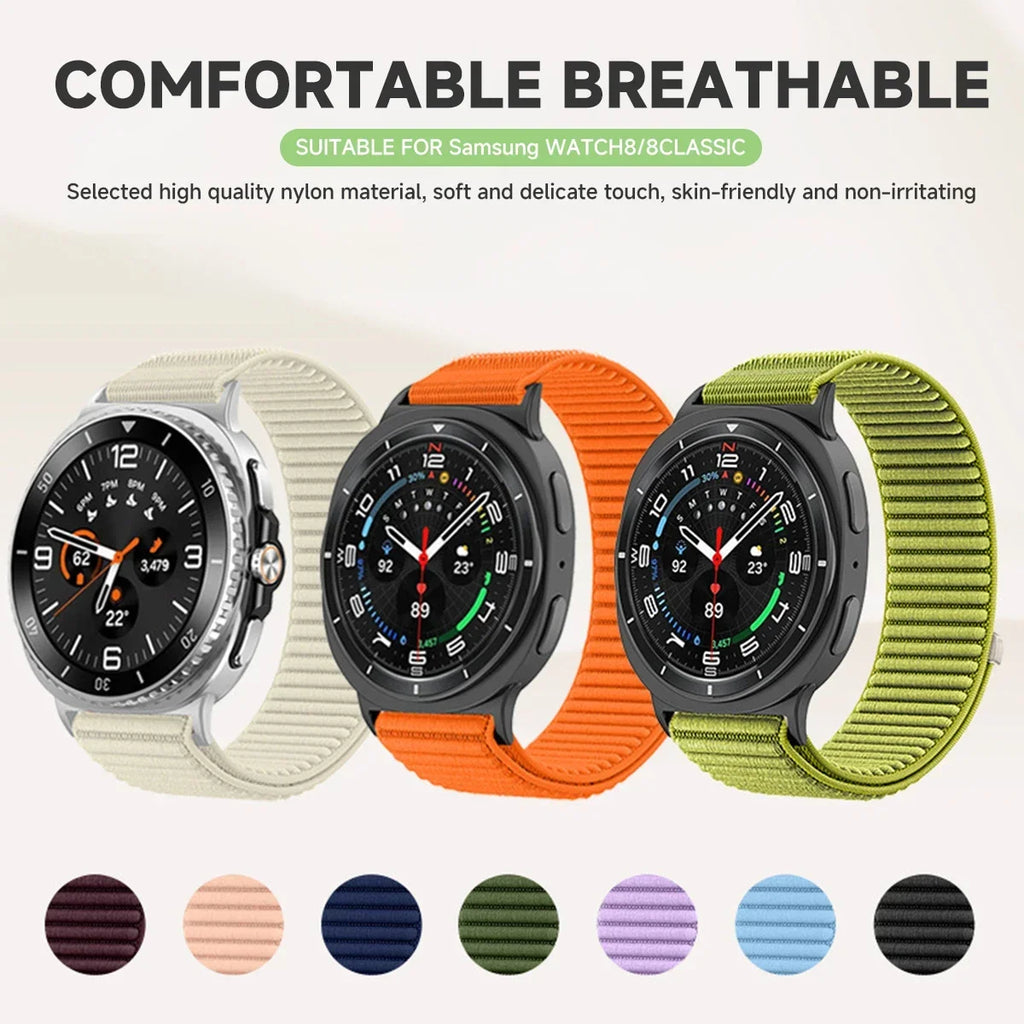 Comfortable Nylon Strap For Samsung Galaxy Watch 8 Classic 46mm Replacement Bracelet Wristband Samsung Watch 8 44mm 40mm Correa