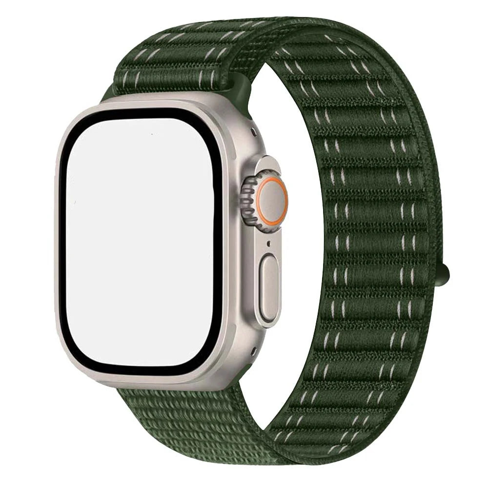 Fabric band for Apple Watch Ultra band 49mm 45mm 46mm 44mm 42mm 41mm 40mm Nylon Loop band Apple Watch Series 10 9 8 7 6 5 4 SE