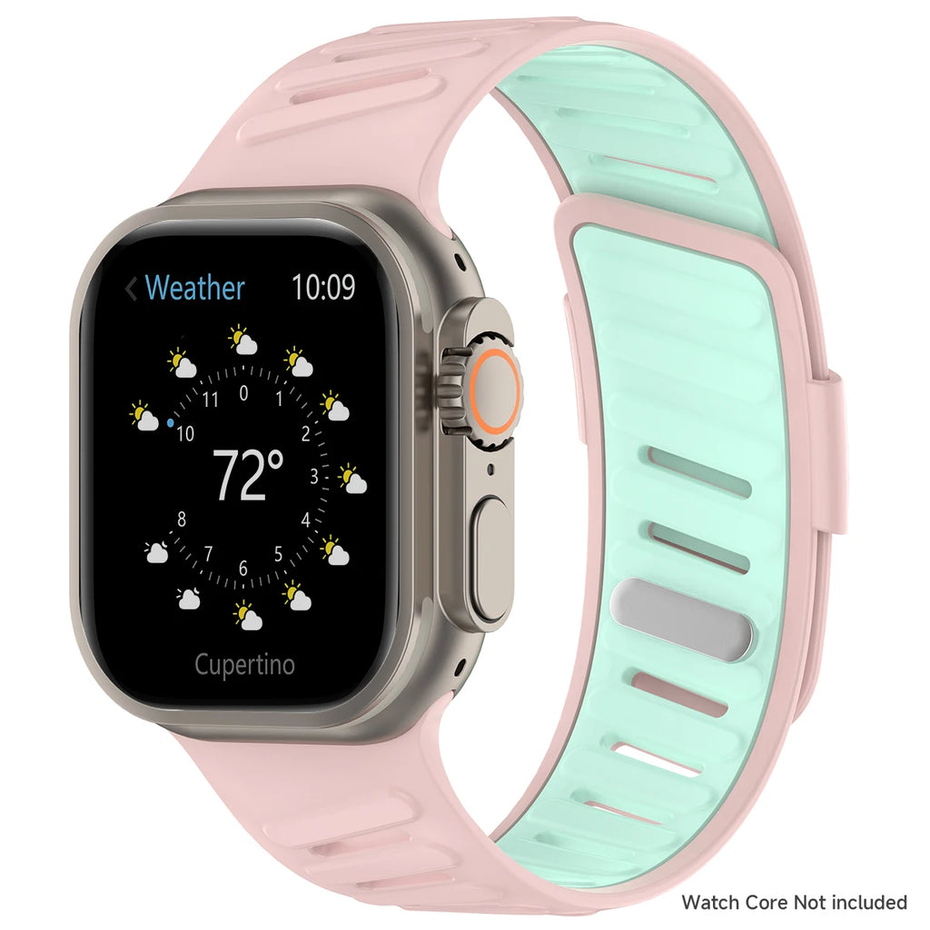 Silicone Sport band For Apple Watch Ultra 2 3 49mm band 42mm 44mm 45mm 46mm Slanted Buckle band for Apple Watch 11 10 9 8 7 6 5 4 SE 3