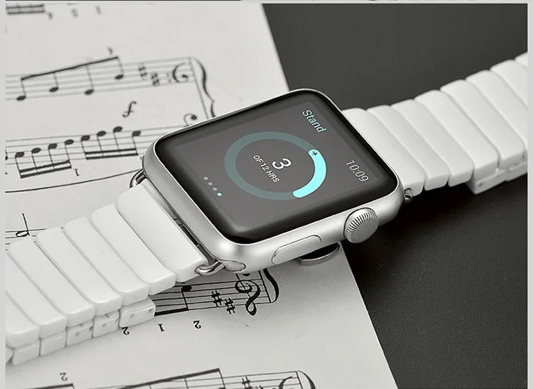 Ceramic band for Apple Watch band 44mm 40mm 45mm 49mm 42mm 38mm Stainless steel butterfly band Apple Watch Series 6 3 7 8 SE Ultra