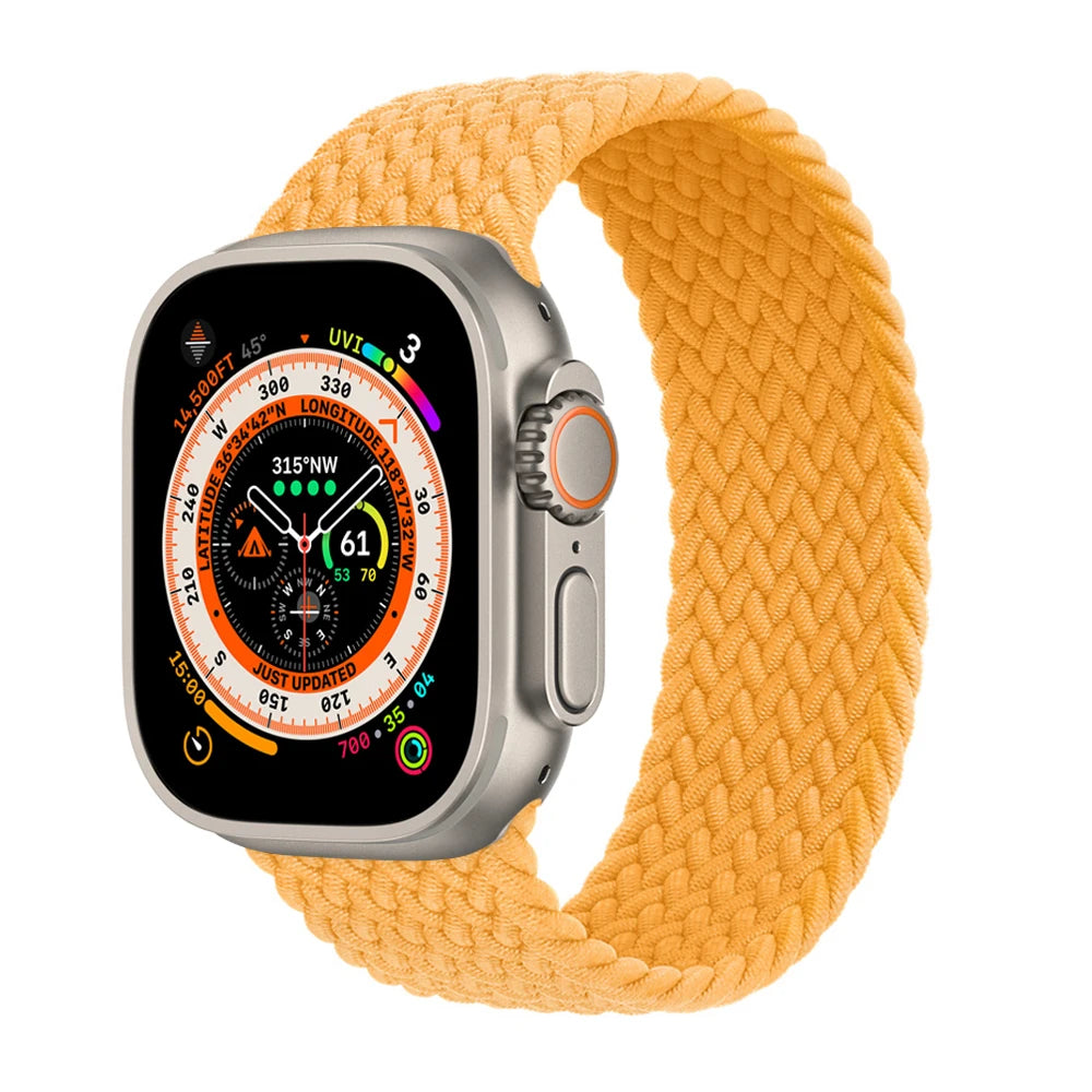 Braided Solo Loop For Apple Watch band 44mm 40mm 45mm 41mm 49mm 42mm 46mm band Apple Watch Series 10 9 SE 8 7 6 5 4 Ultra 2 Band