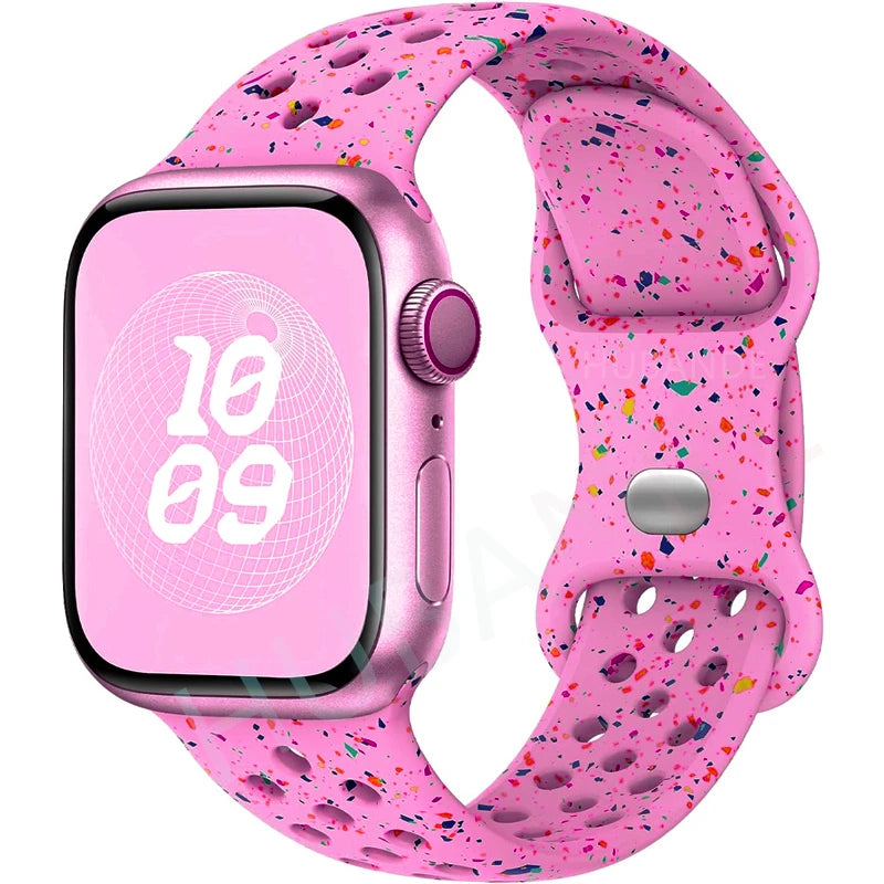 band For Apple Watch band 46mm 44mm 45mm 49mm 40mm 41mm 38mm 42mm correa Breathable band Apple Watch Series Ultra 11 10 9 8 SE 7 6