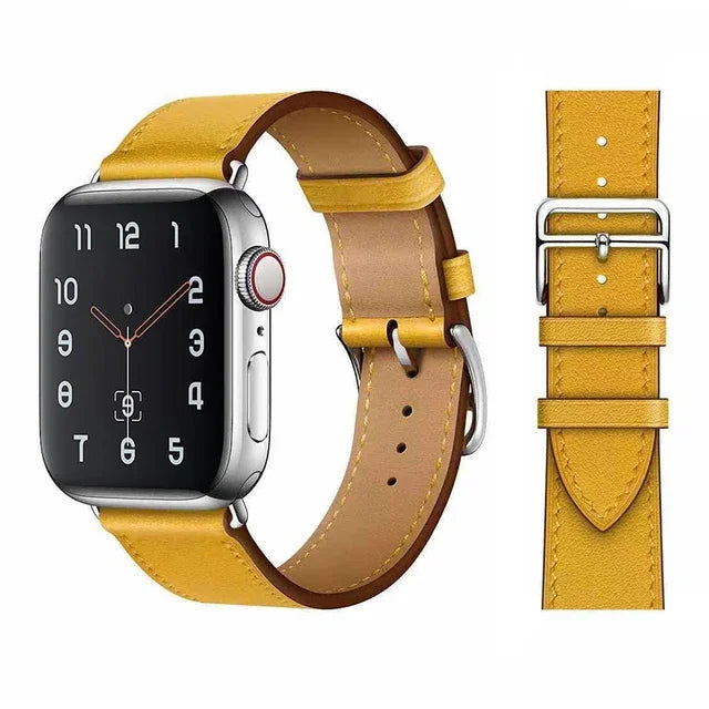 Leather band For Apple Watch Ultra 2 49mm 9 8 7 45mm 41mm High quality business wristband For Apple Watch 6 5 4 3 SE 44mm 40mm 42mm
