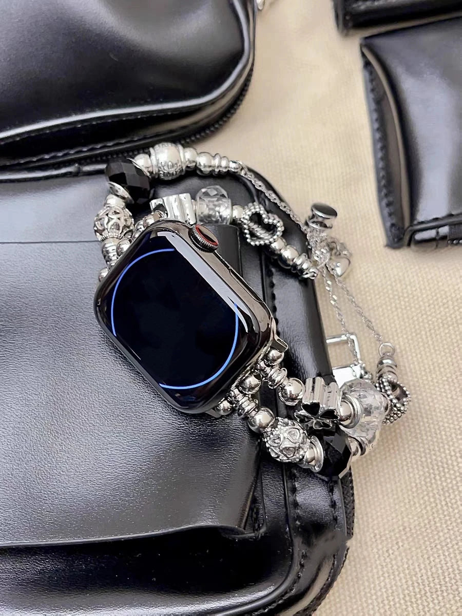 New Bilng metal leather band link For Apple Watch band Series 11 10 8 7 6 3 4 5 9 40mm 41mm 38mm 42mm 44mm 45mm 46mm band