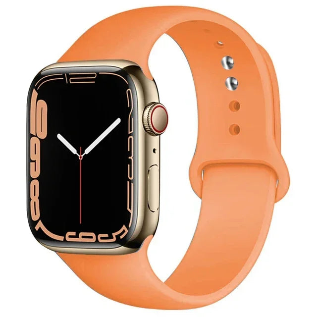 Silicone band For Apple Watch band 46mm 44mm 45mm 40mm 41mm 42mm 38mm 49mm sport band Apple Watch Series 11 10 9 8 7 6 5 SE Ultra3