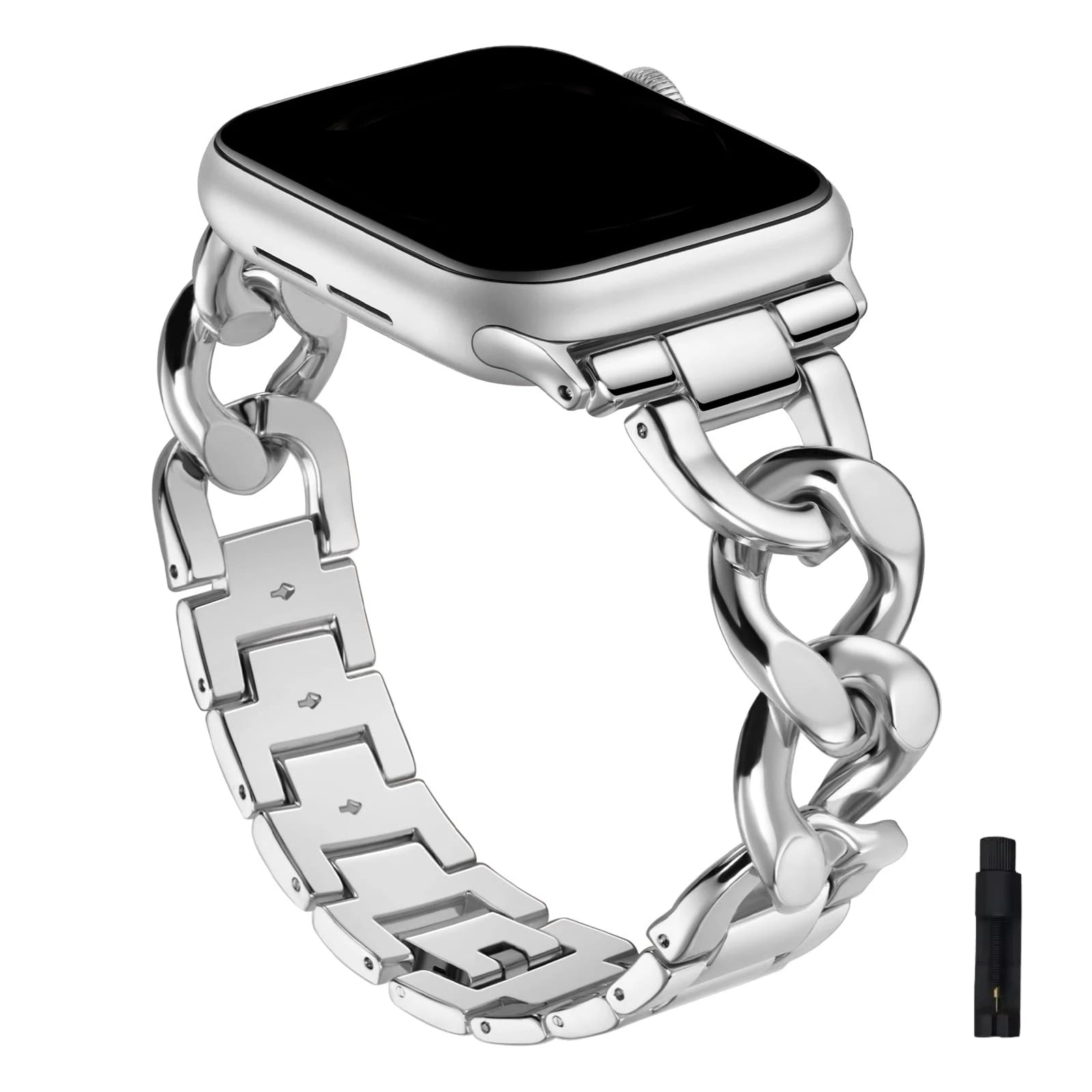 Metallic Chain Watch band for Apple Watch band 45mm 49mm 40mm 42mm 44mm Sport watch band for Apple Watch Series Ultra 2 9 8 7 6 5 SE