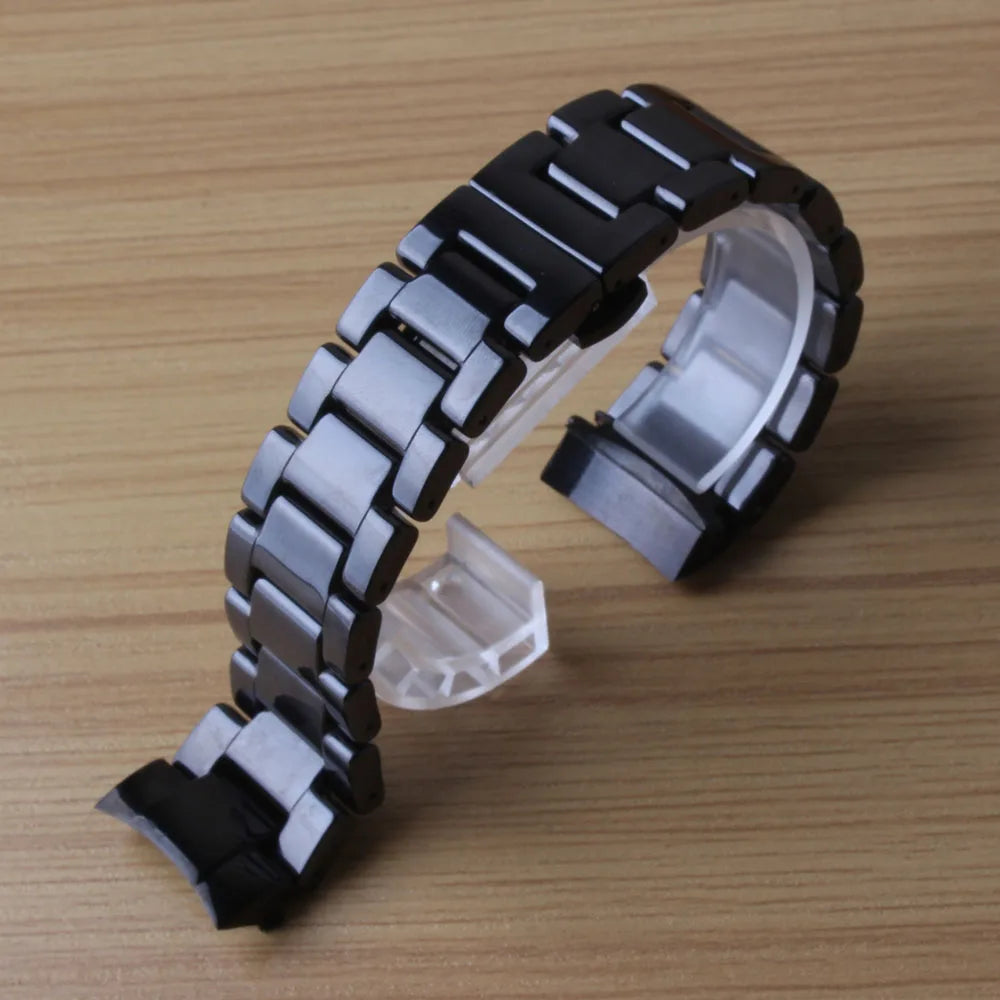 22mm Watchband Ceramic Fit Samsung Frontier Smart watch Accessories strap bracelets Polish Fashion watches band curved end solid