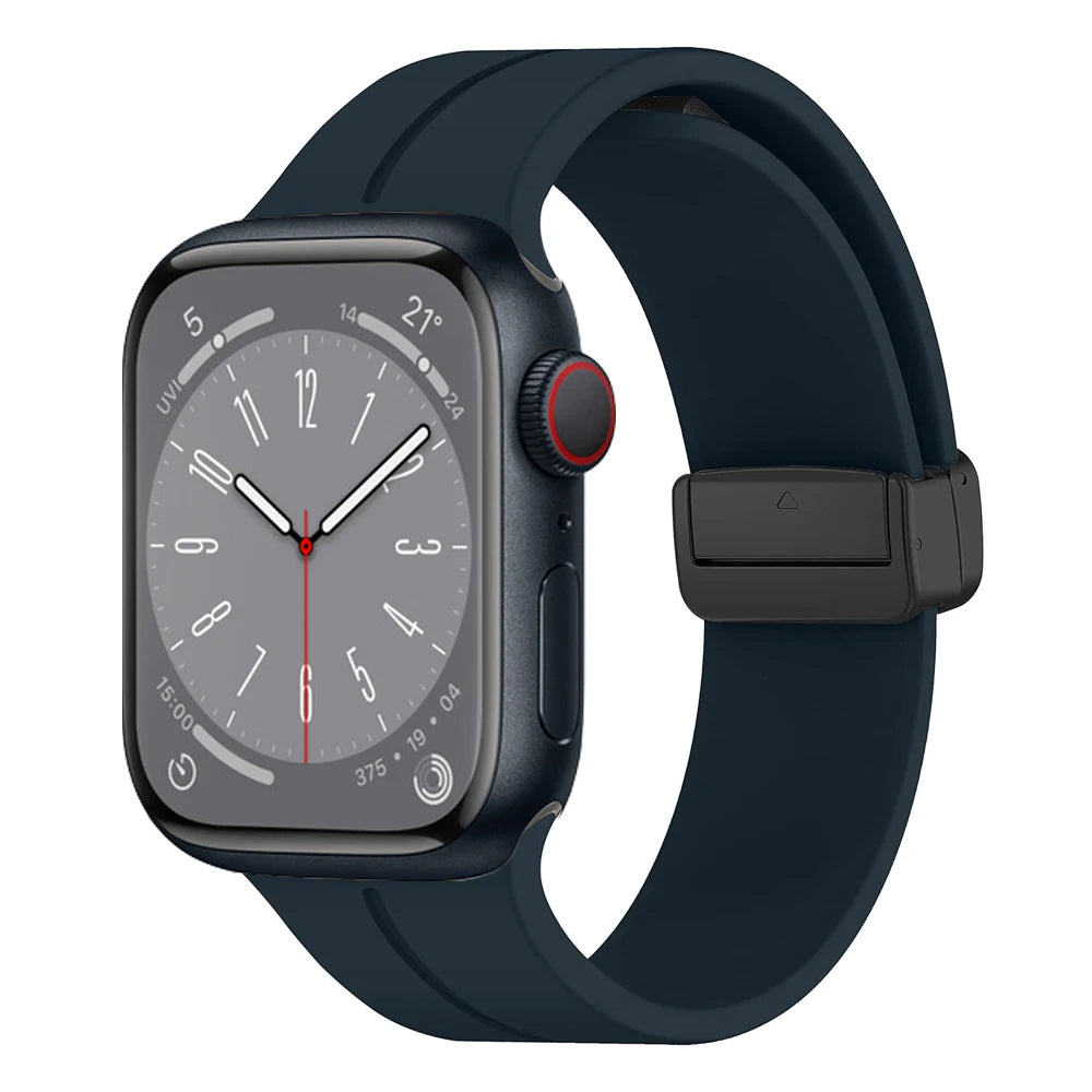 For Apple Watch band 45mm 41mm 49mm 44mm 42mm 46mm Magnetic Silicone band correa Apple Watch Series 10 9 8 7 SE 6 5 4 Ultra band