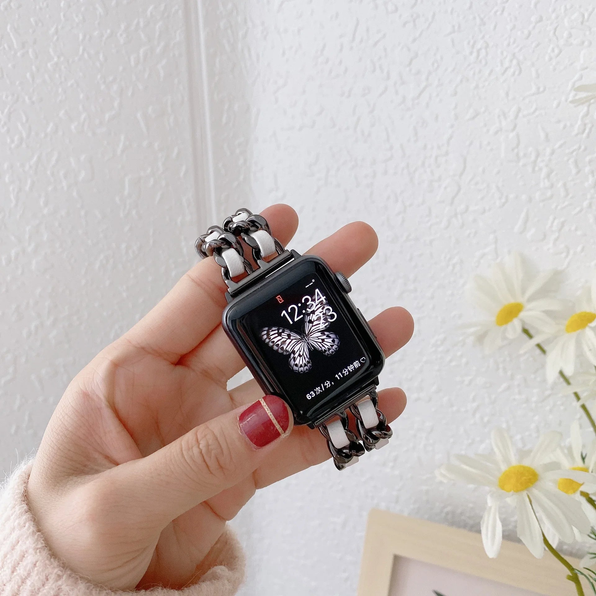 Women metal band for Apple Watch band 10 9 8 Ultra 46mm 42mm 49mm 7 SE 6 5 41mm 45mm 44mm 40mm Lady Gold Steel band Wristband