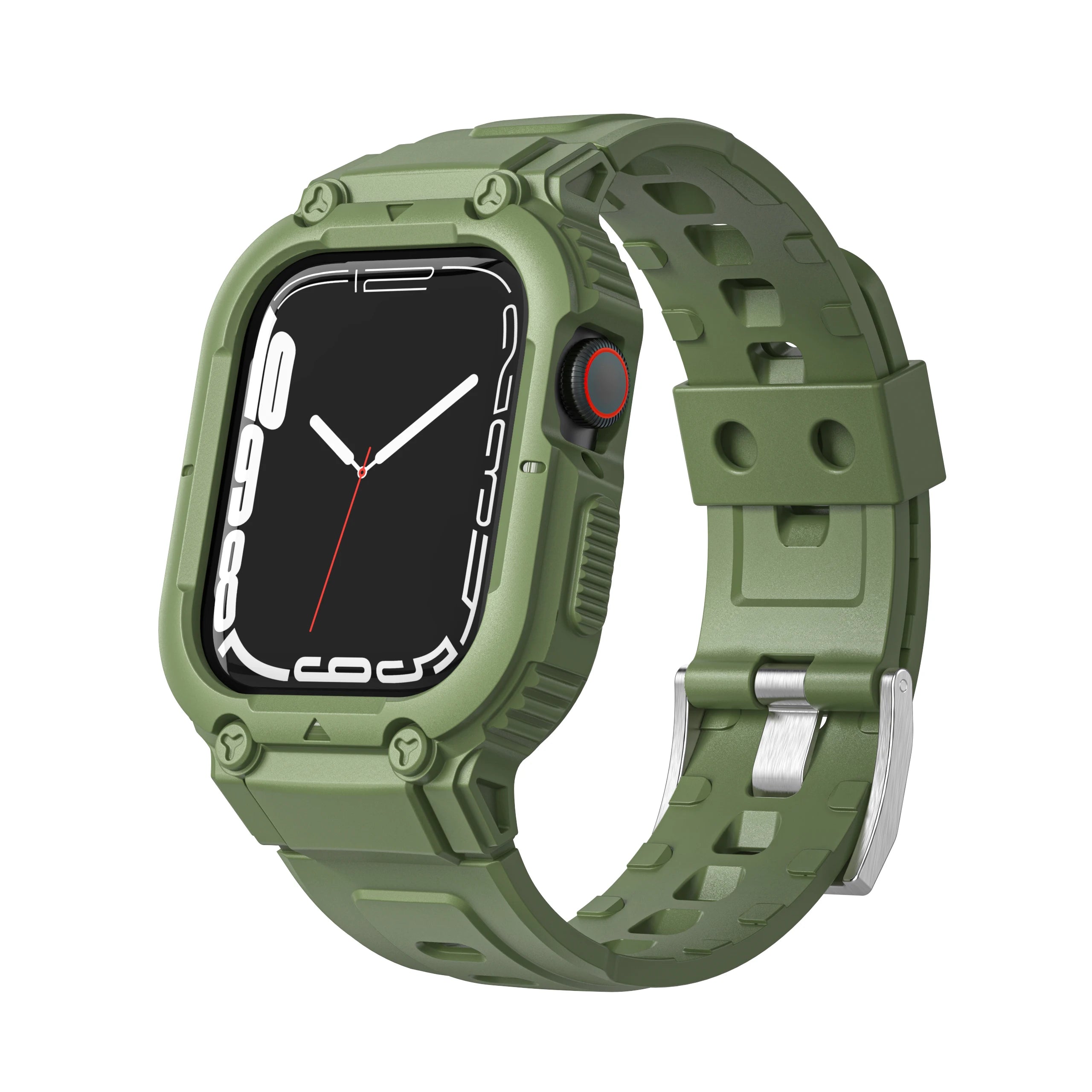 Sport Rubber Band+Case for Apple Watch 44mm 41mm 40mm 45mm Silicone protection Cover band Apple Watch Series 9 8 7 Correa 6 SE 5 4
