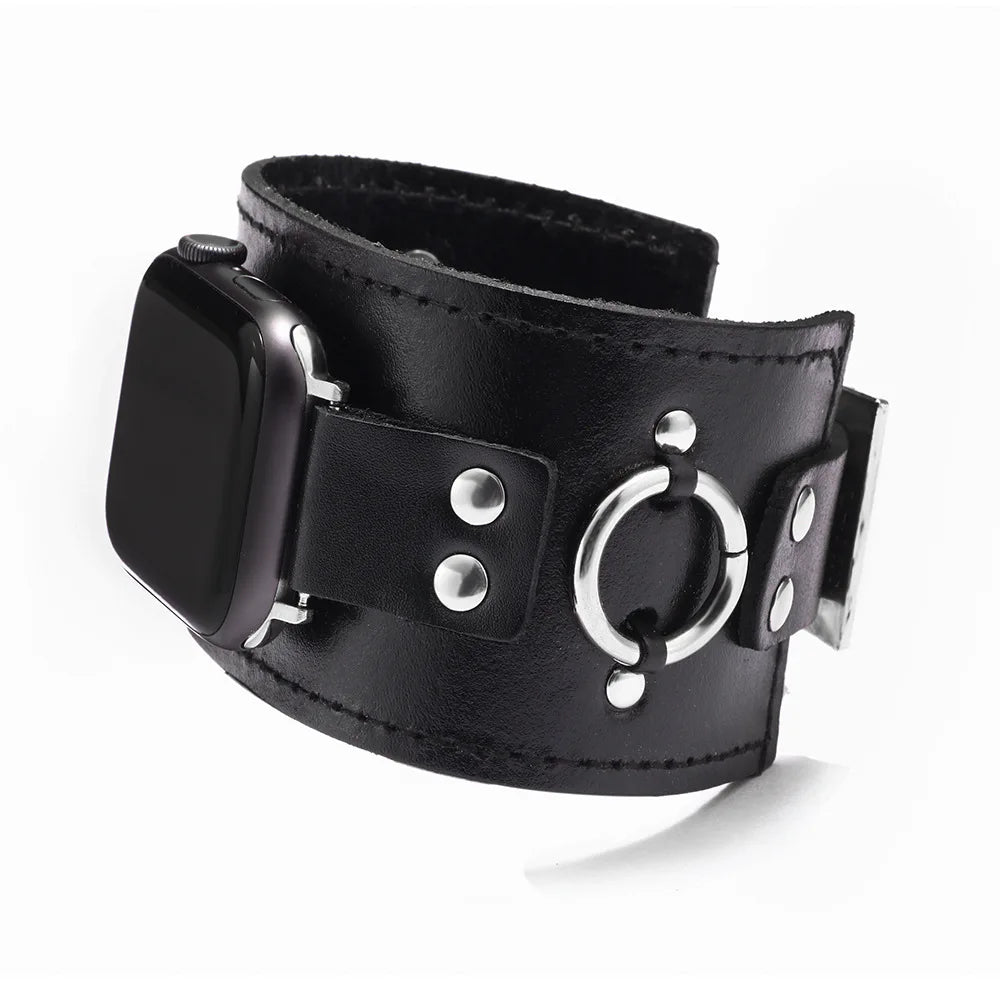 Genuine leather band for Apple Watch band loop 44mm 45mm watch band for Apple Watch Ultra 49mm 45mm 41mm 8 7 6 5 4 band accessories