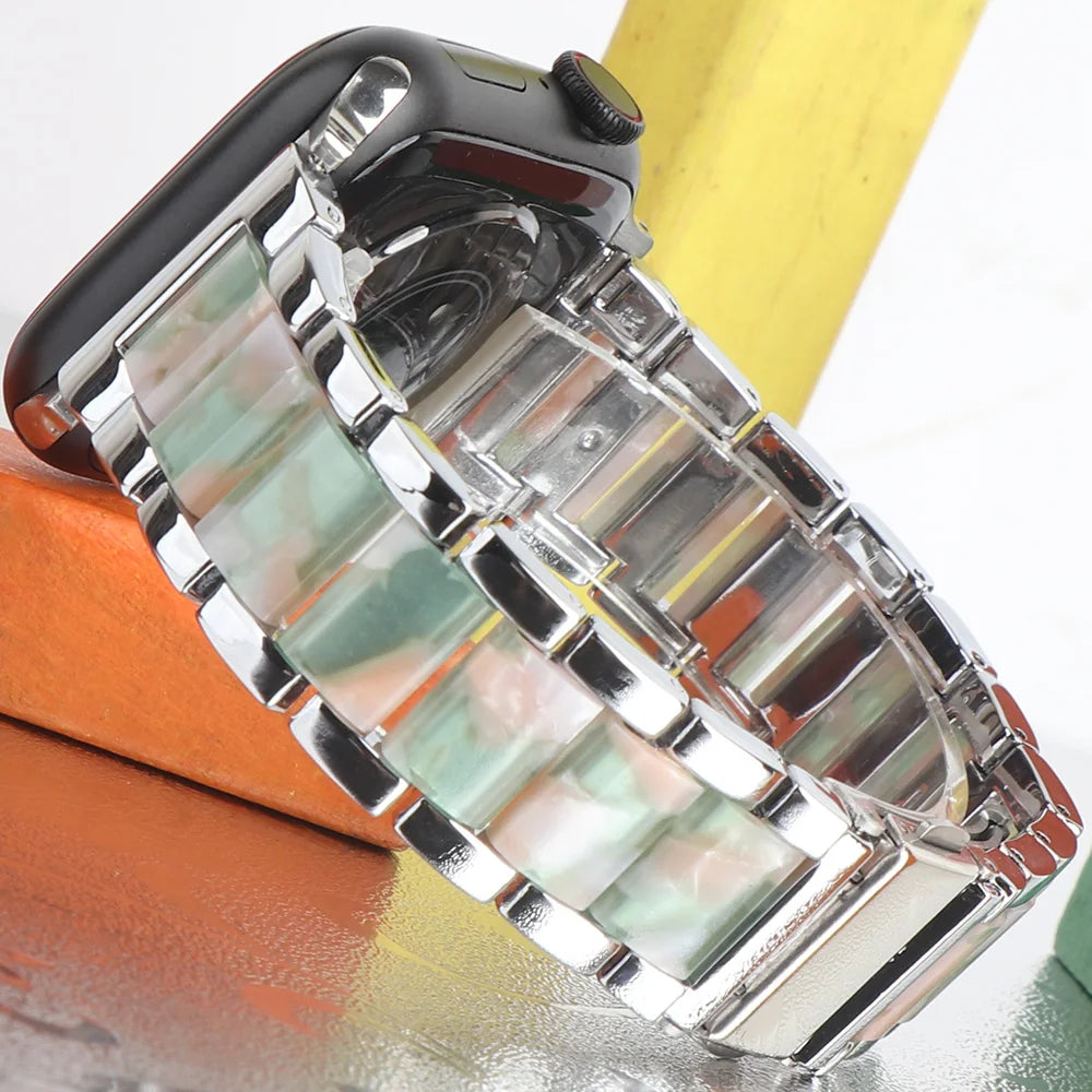 Two Colors band for Apple Watch 49mm 46mm 45mm 44mm 42mm 41mm 40mm Women Men band Apple Watch Ultra 2 SE 10 9 8 7 6 5 4 3 band