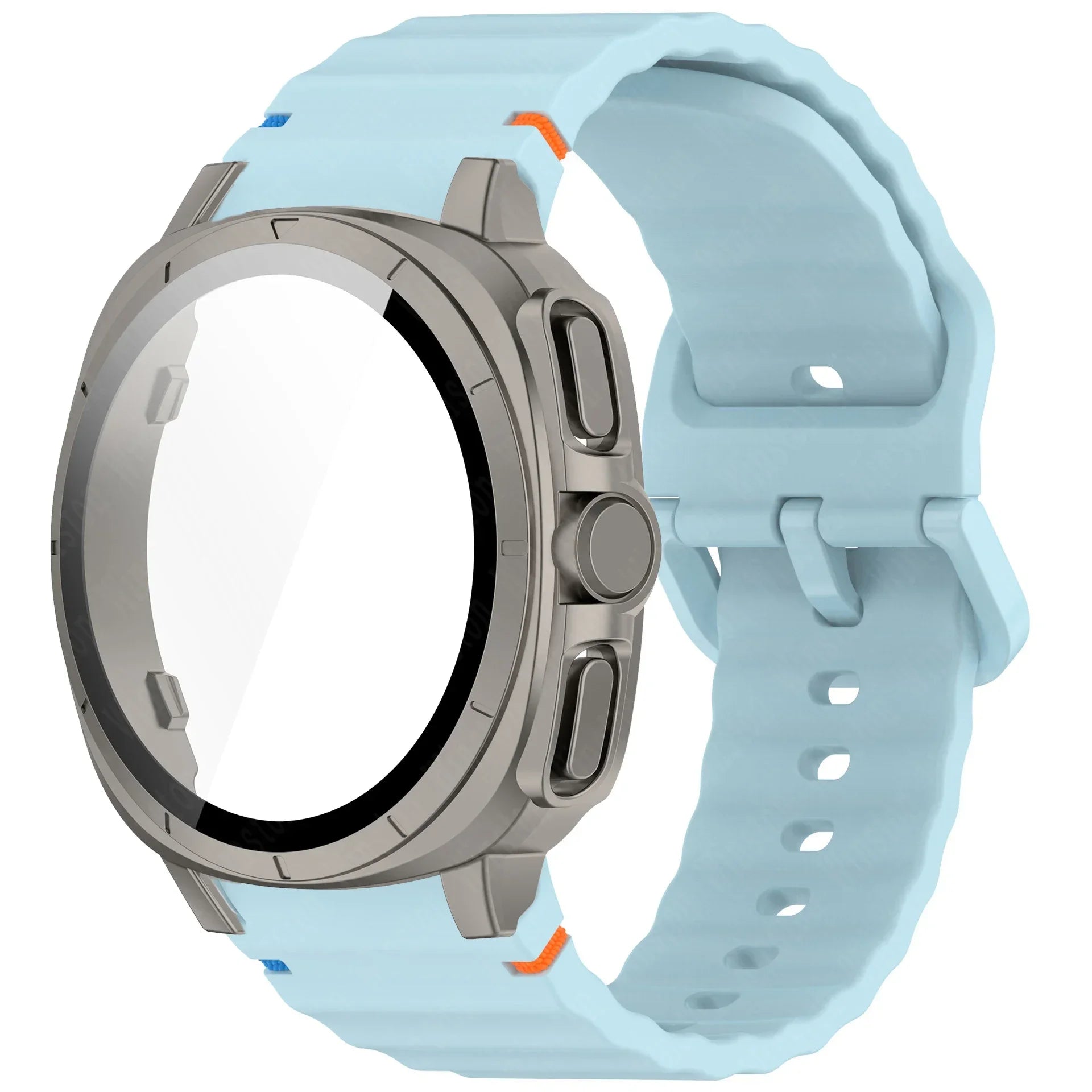 Case+Strap for Samsung Galaxy Watch 7 40mm 44mm Appearance Upgrade Ultra 47mm for Galaxy Watch 7 Sports silicone Bracelet