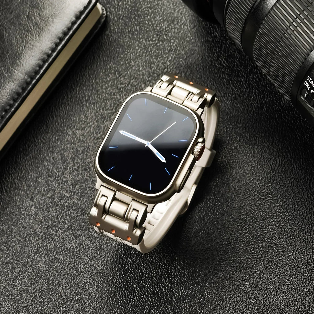 Soft Silicone band for Apple Watch Ultra 2 49mm 45mm 42mm 44mm sport Breathable band for Apple Watch Series 9 8 7 6 5 4 band