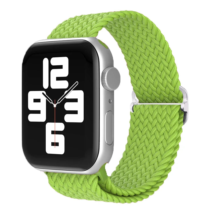 Braided Loop For Apple Watch band 49mm 44mm 45mm 41mm 42mm 38mm 40mm Elastic Solo band Apple Watch Ultra Series 7 SE 3 6 8 Band