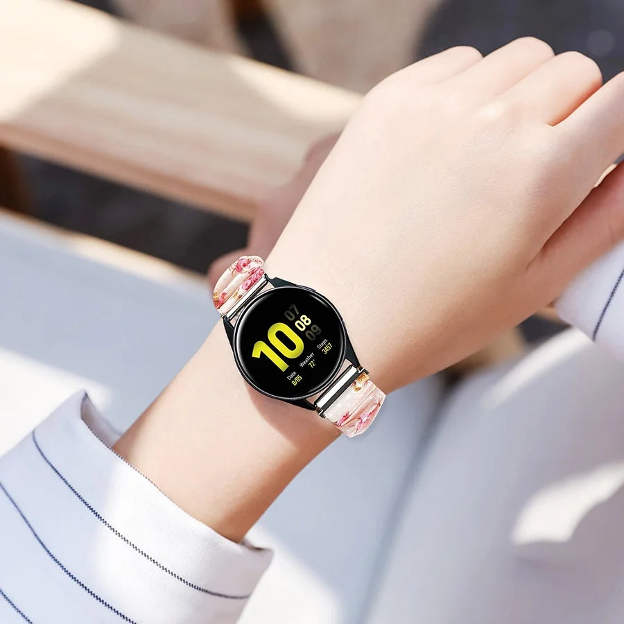 Scrunchie Strap For Samsung Galaxy watch 7/4/5/6 pro 45mm classic 47mm 43mm SOLO LOOP belt correa bracelet HUAWEI GT 2 2e 3 band