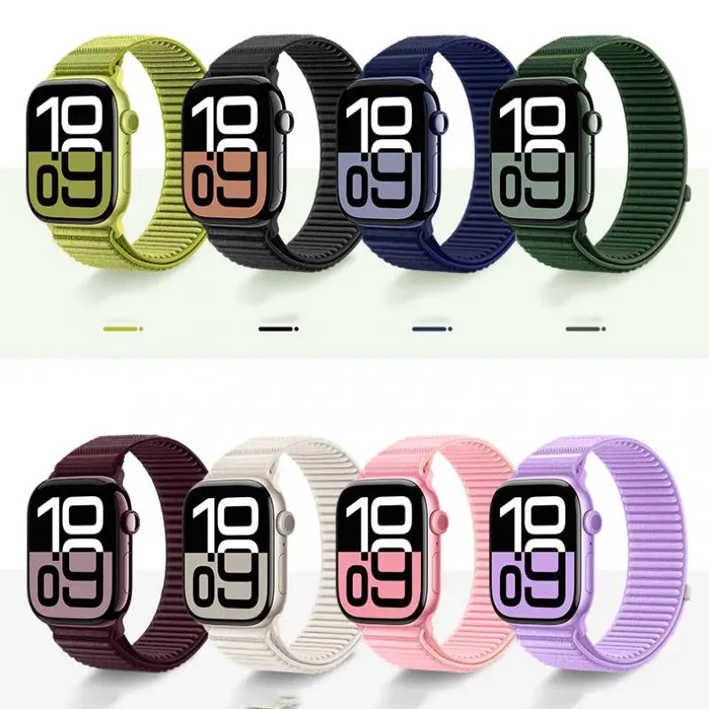 Nylon band for Apple Watch band Ultra 49mm sport band for Apple Watch Series 11 10 9 8 SE 3 46mm 42mm 45mm 41mm 44mm 40mm 38mm