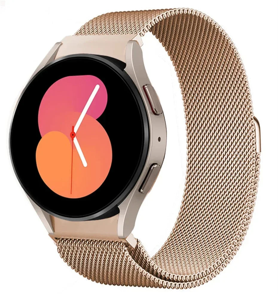 No Gaps Band For Samsung Galaxy Watch 7/FE/6/4/5/5 pro 44mm 40mm 20mm Milanese Loop Bracelet Galaxy 4-6 classic 43mm 47mm Band