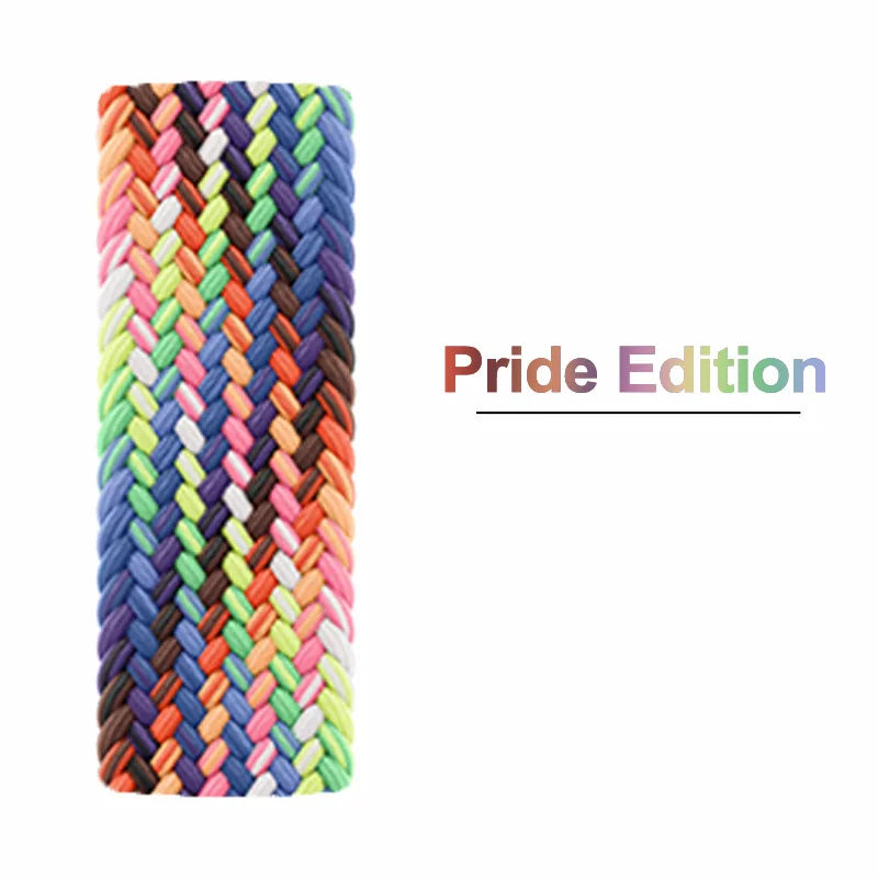 Braided Solo band For Apple Watch band 44mm 40mm 45mm 49mm 41mm Nylon Correa band Apple Watch Series 9 8 7 6 5 SE Ultra 2 3 10 11