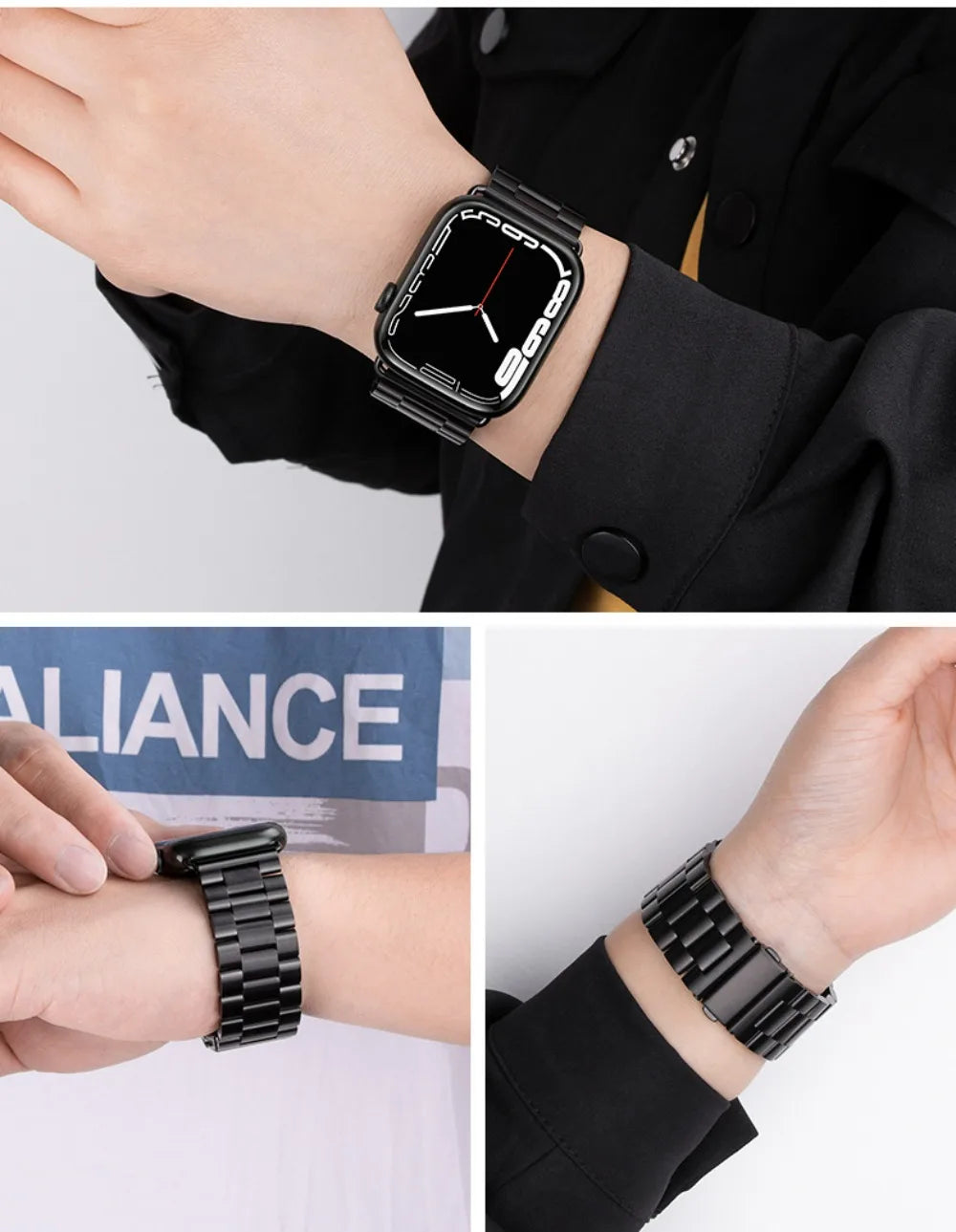 Metal band for Apple Watch band 49mm 45mm 41mm 44mm 40mm 42mm 46mm Stainless steel band Apple Watch 11 10 Ultra 9 8 7 6 5 SE band