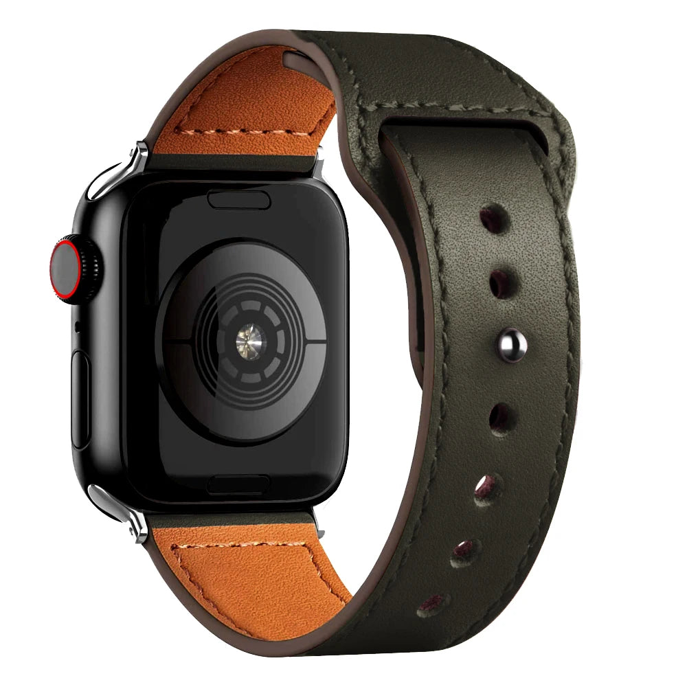 Leather band For Apple Watch 11 10 band 46mm 42mm 44mm 45mm 49mm 41mm 40mm correa band Apple Watch Series 8 9 3 4 5 6 SE 7 Ultra3