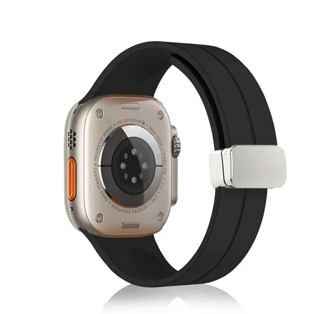 Magnetic Silicone band For Apple Watch band 44mm 45mm 49mm 40mm 41mm 42mm 38mm correa band Apple Watch Series 7 8 SE 6 9 Ultra 2