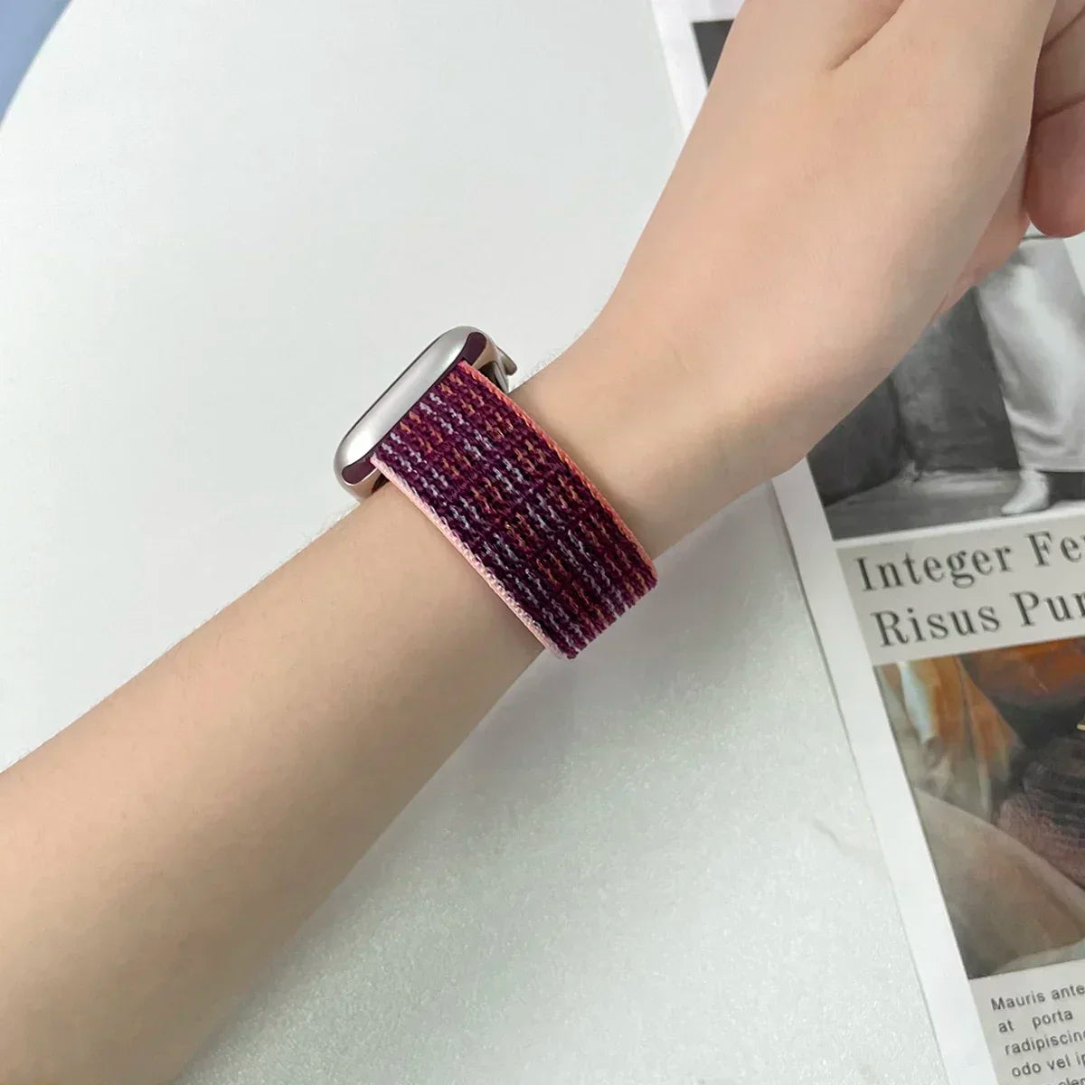 Nylon Loop For Apple Watch band 45mm 44mm 49mm 46mm 40mm 41mm 38mm 42mm Correa band Apple Watch Series 6 SE 7 8 9 10 Ultra 2 band