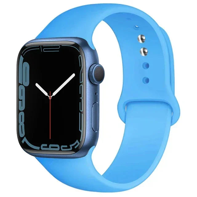 Silicone band For Apple Watch band 46mm 44mm 45mm 40mm 41mm 42mm 38mm 49mm sport band Apple Watch Series 11 10 9 8 7 6 5 SE Ultra3