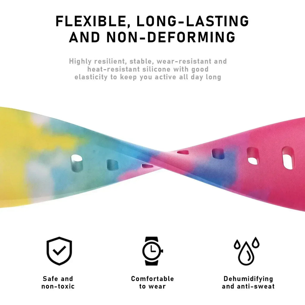 Printed Floral band For Apple Watch Ultra band 49mm 41mm 40mm 38mm 45mm 44mm 42mm Silicone band Apple Watch Series 9 8 7 SE 6 5 4 3